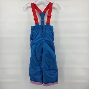 Mini Boden Snow Bibs 5-6Y Blue Red Insulated Ski Pants Kidcore Winter